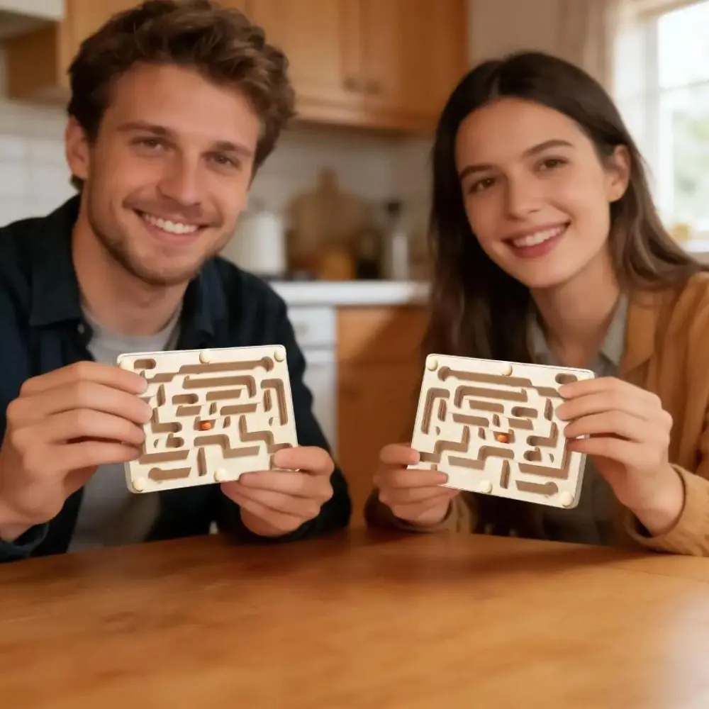 

3D-головоломка: Лабиринт с катящимися шариками, прозрачная доска, игра для развития баланса у малышей, лабиринт-челлендж