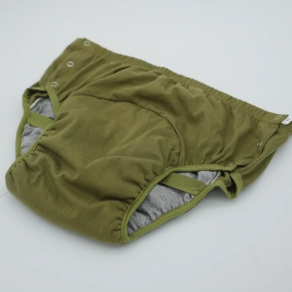 Fraldas adultas de algodão puro, alta absorção, resistente à água, à prova de vazamento, roupa íntima, amigável à pele, anti-vazamento lateral