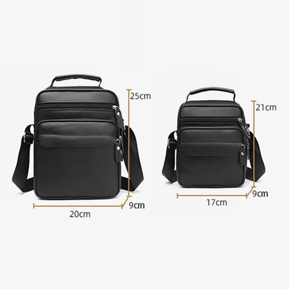 Heren Zakelijke Handtas Echt Lederen Vintage Crossbody Schoudertassen Waterdichte Mobiele Telefoon Tas Draagbare Messenger Bag