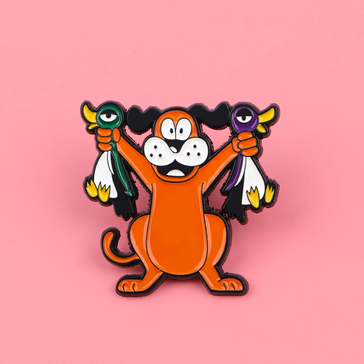Dog Hunting Duck Enamel Pines Cute Cartoon Animal Brooch Metal Pins Badge on Backpack Clothing Accessories Fashion Jewelry Gifts