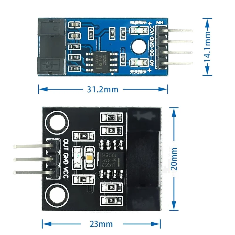 Photoelectric Beam Speed Sensor Module 3.3V-5V Slot-Type Optocoupler Tacho-Generator Counter For Arduino/51/AVR/PIC Diy Kit