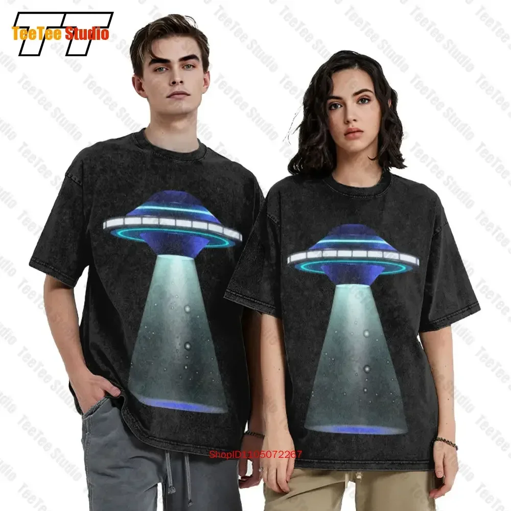 3D Ufo Alien Space Ship Flying Object  Oversized T-Shirt YFNL