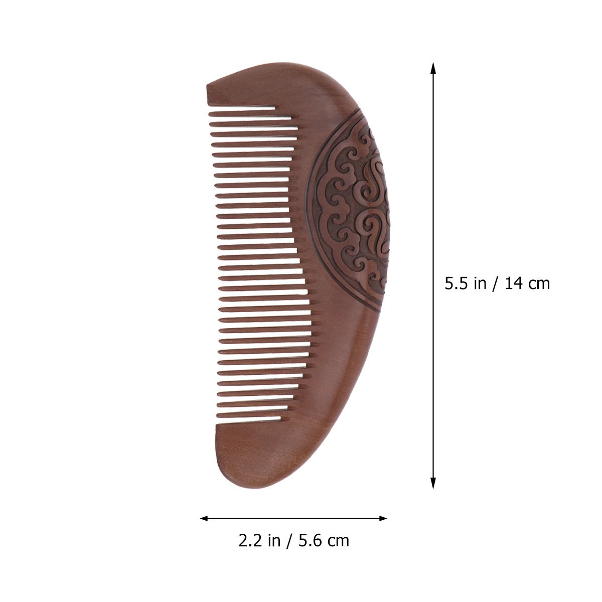 

1 шт., резная деревянная расческа из орехового дерева, уникальная ретро-массажная расческа для волос, стимулирующая кровообращение, снимает головную боль