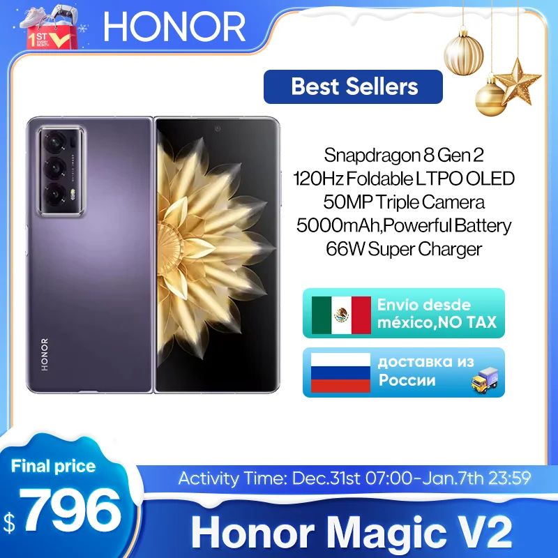 Honor Magic V2 5G Foldable LTPO Global Version 7.92