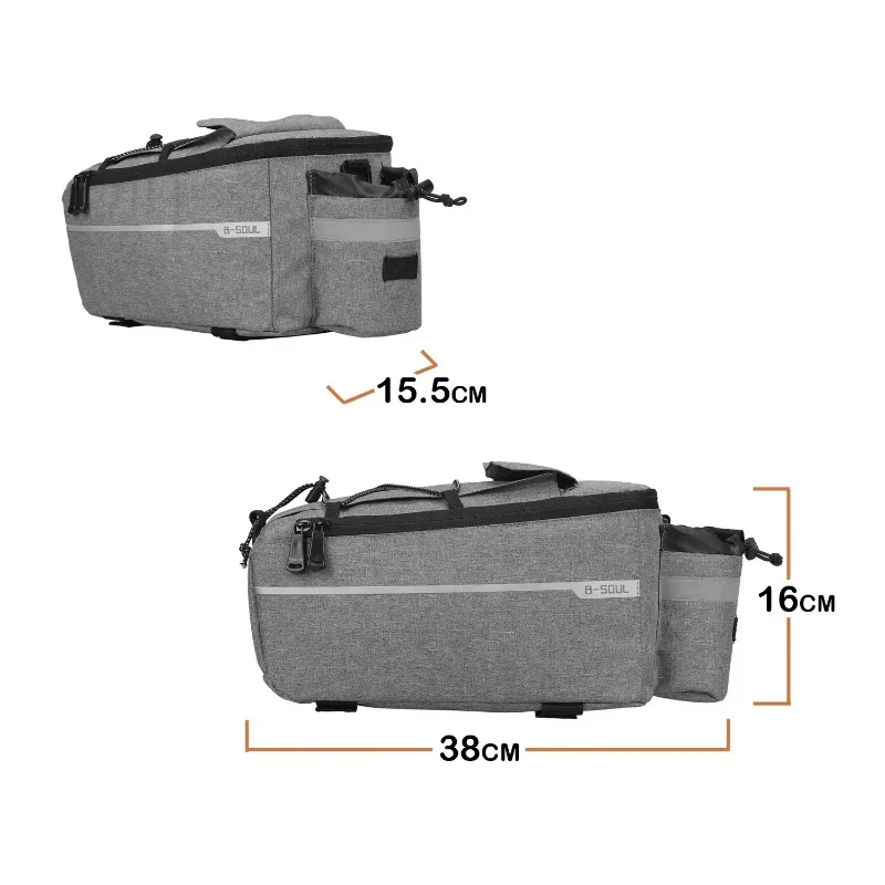 Lixada Sac de transport étanche pour porte-vélo 13 L pour siège arrière de vélo VTT