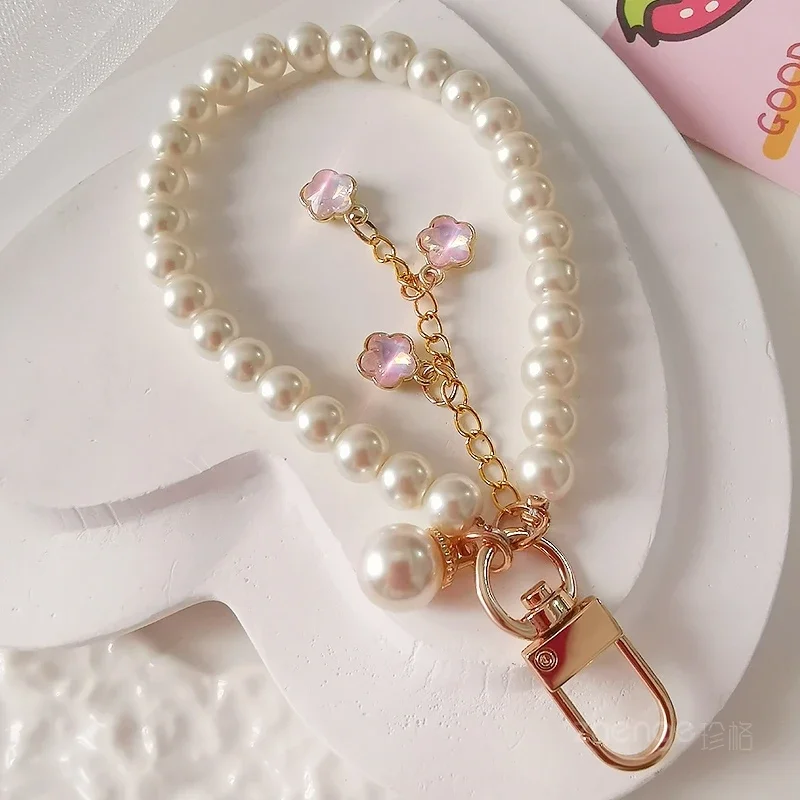 

Star Pendant Pearl Bracelet Hand Beaded Chain Women's Short Wrist Pendant Clip Phone Case Universal Rope