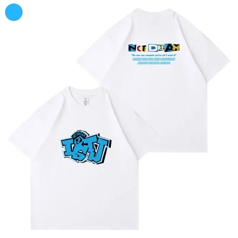 KPOP NCT DREAM Album ISTJ Surrounding Same Style Women\'s Short Sleeved T-shirt Pure Cotton O-neck Loose Print Summer Clothes