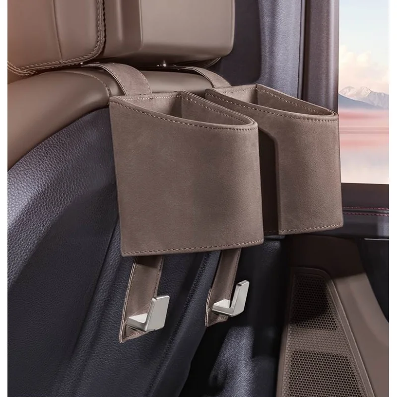 Car Rear Seat Holder Hook Storage Box Organizer For Porsche Macan Cayenne Extra-Wide Opening Drink Cup