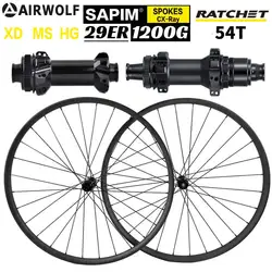 Airwolf Super Light 29 wheels For MTB Tubeless Mountain Bike XC Carbon Wheelset 29 28mm Width 23mm Depth UD matte Boost 148*110