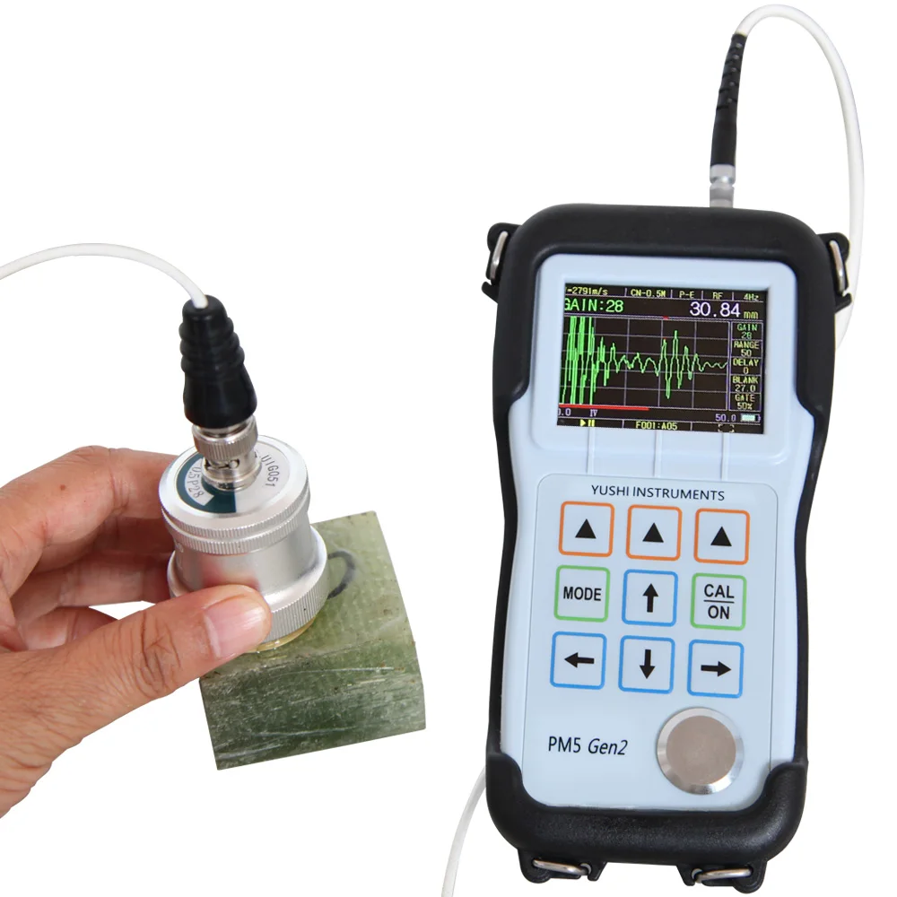 YUSHI Ultrasonic Thickness Gauge PM5 GEN2 Measuring Thickness of FRP Glass Fiber Fiberglass NDT UT Industrial