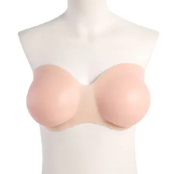 Reggiseno in Silicone coppa C/D con fondo concavo puntelli e abbigliamento per prestazioni sul petto falso