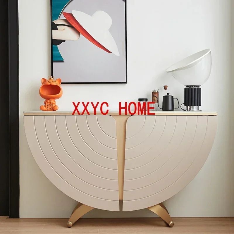 

Stone Plate Modern Living Room Fan-Shaped Decoration Hallway Cabinet Bedroom