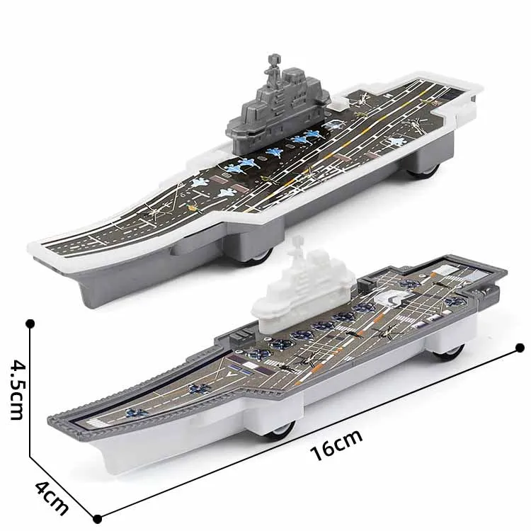 Portaaviones militar de simulación para niños, modelo de coche de inercia, juguetes interactivos, 5 piezas