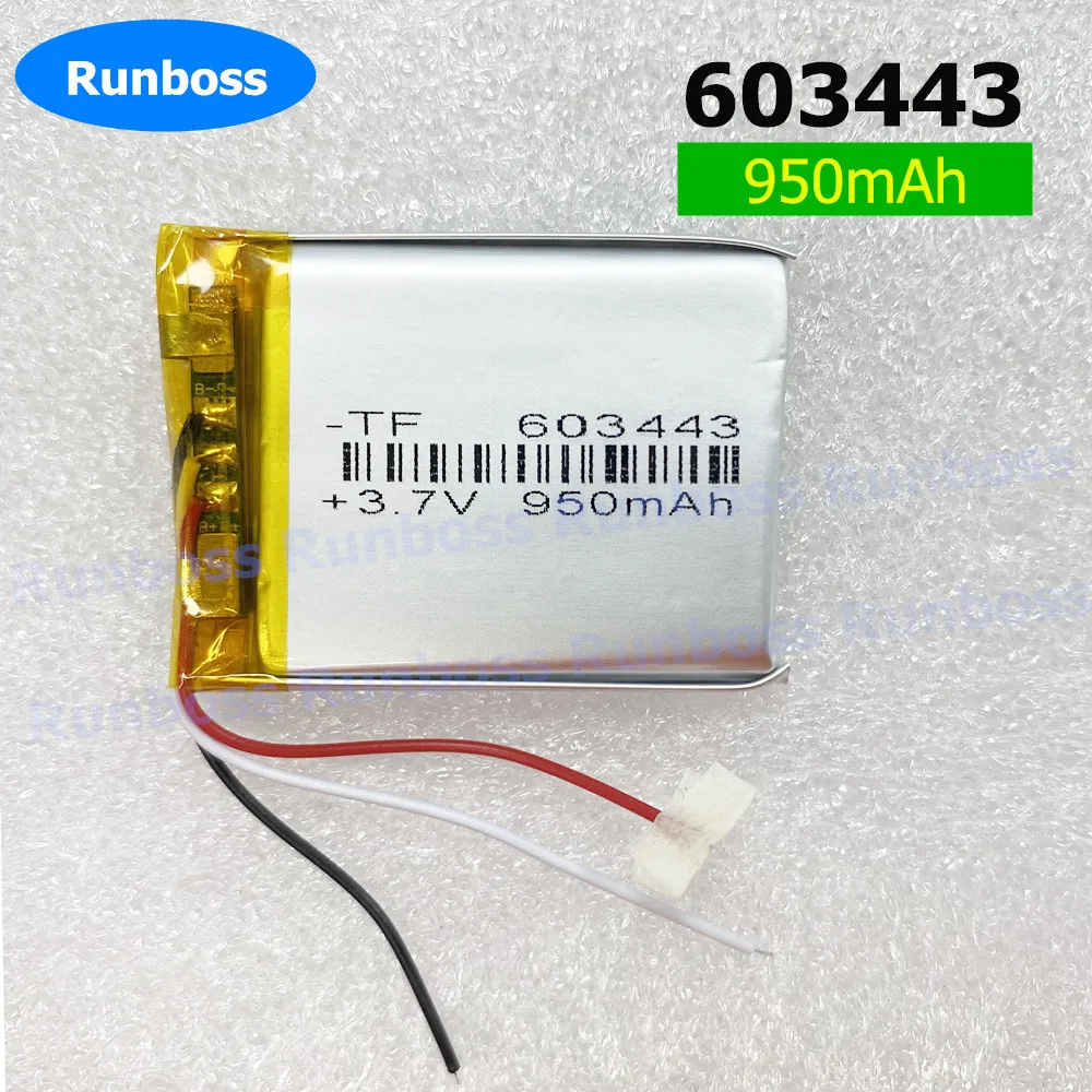 New 3.7V 950mAh SRP603443 603443 For Astro A50 A20 , MX Master Bluetooth Earphones Wireless Headset Battery 3 Wires