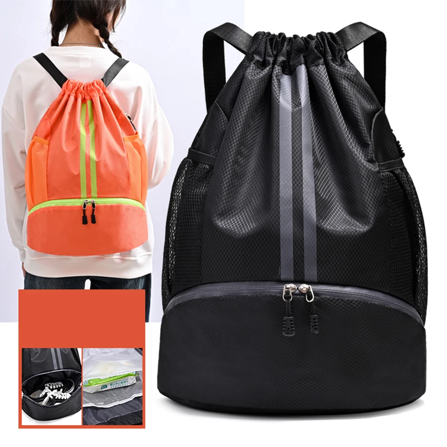 

Gym Bag Fitness Backpack Women Men Basketball Backpack Outdoor Soccer Football Storage Bags Training Drawstring Sports Knapsack
