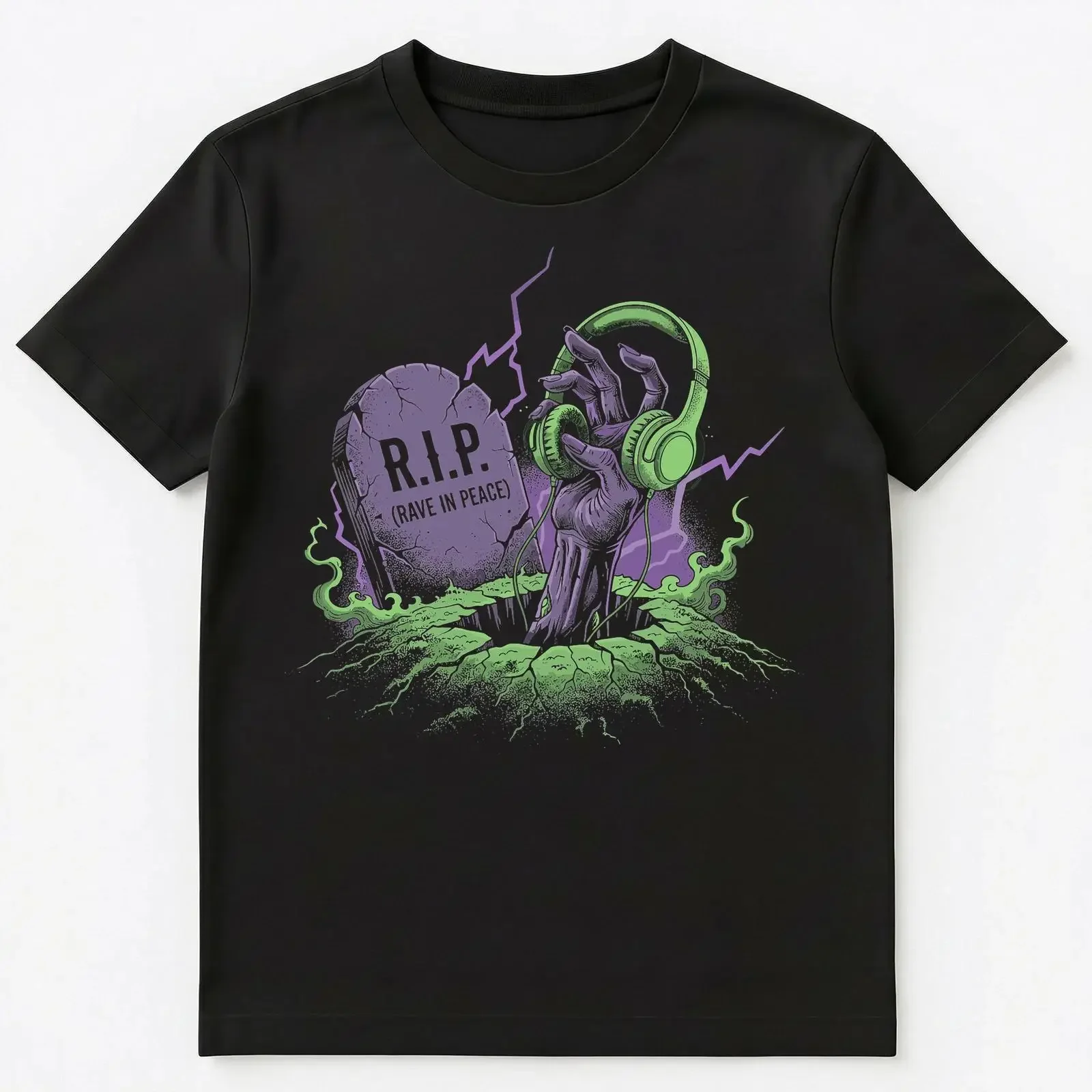 Raver Rave In Peace Edm Musik T Shirt vintage Washed designer clothes Breathable fashion Stretched Unisex Stylish Versatile