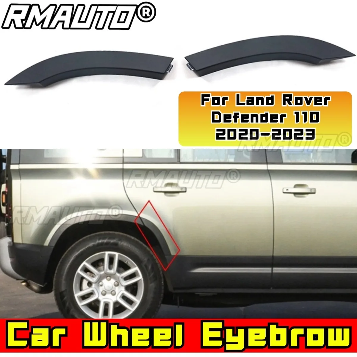 

Для Land Rover Defender 110 2020-2023, автомобильные аксессуары, автомобильное колесо, отделка бровей, молдинг, внешнее крыло, брызговик, брызговик, арки