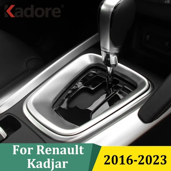 For Renault Kadjar 2016-2018 2019 2020 2021 2022 2023 AT Matte Gear Shift Panel Cover Trim Car Styling Interior Accessories