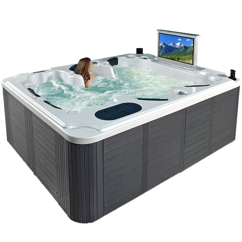 Hot Selling red white black full size walk in solid surface spa pool massage hot tubs for outdoor