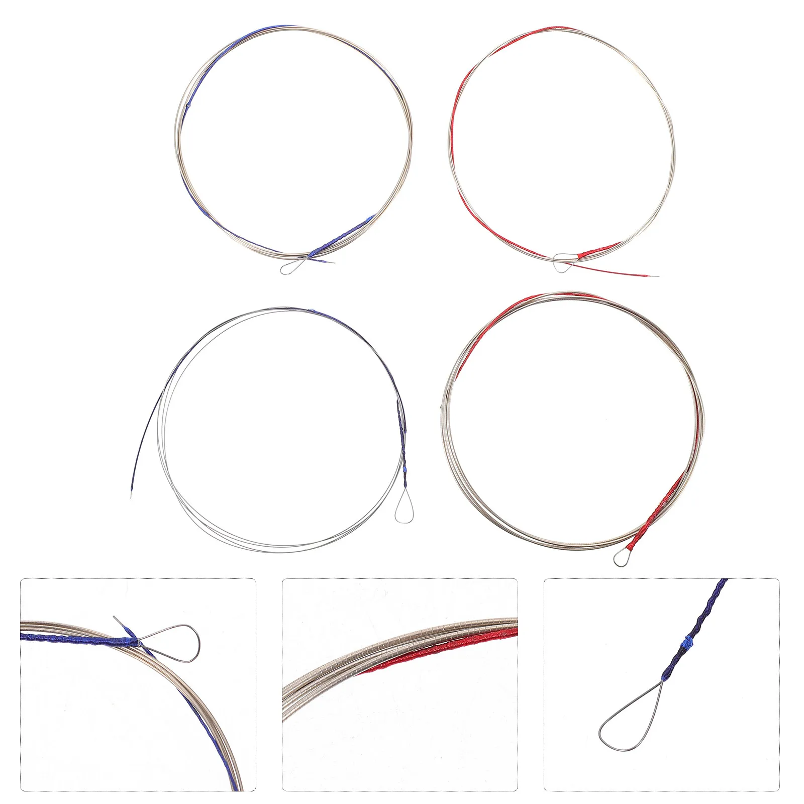 

4Pcs Stable Pipa Strings Full Set Exquisite Craftsmanship Enhanced Durability Crisp Tone Rich Overtone Pipa String Replacements