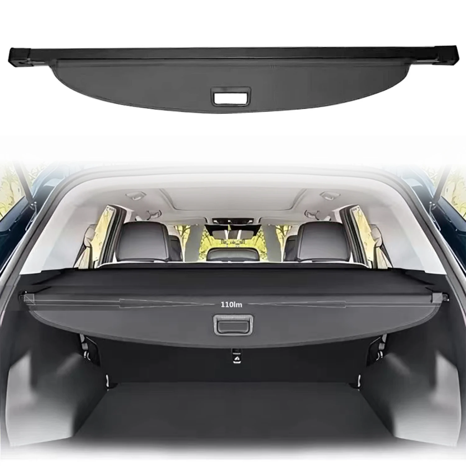 

For Kia Sportage NQ5 2022 2023 2024 2025 Car Retractable Cargo Cover Black Rear Trunk Shade Luggage Security Cover 1Set