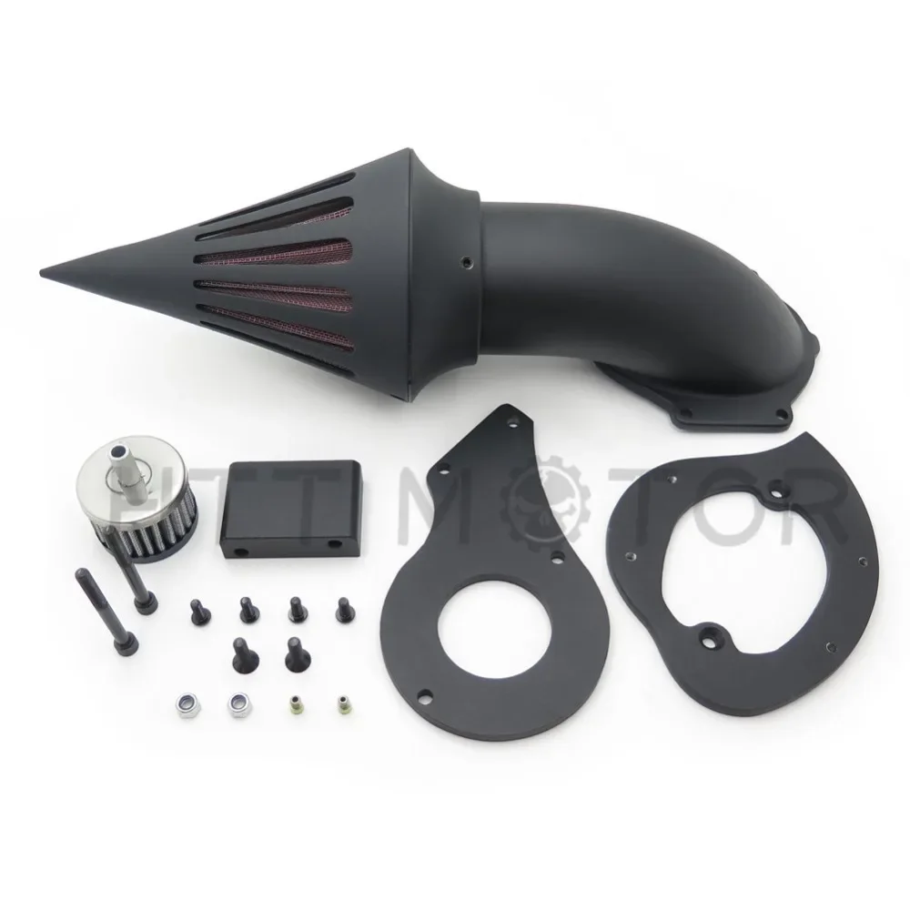 Kit de limpiador de aire de punta negra mate, entrada de filtro para Honda Shadow 600, Vlx600 1999-2013, piezas de motocicleta de mercado de