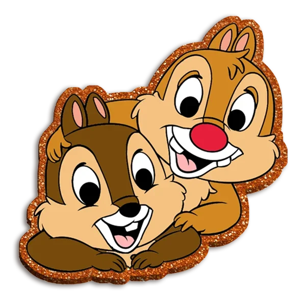 

Chip and Dale Disney Glitter Resin Planar Acrylic Flatback For Girls DIY Phone Case Hair Bow Craft Keychains Accessories