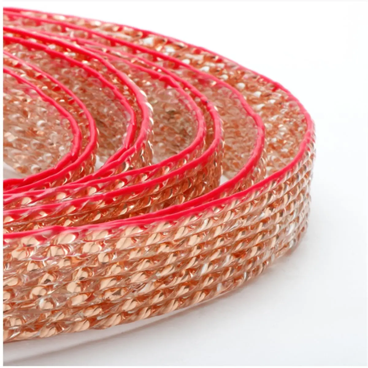 ★♠♥Y733A Hot Sale-Pair Flat Speaker Cable 5N OCC Copper Loudspeaker Wire SelfLocked Banana Plug Audio Cable with Foil Shield Hom