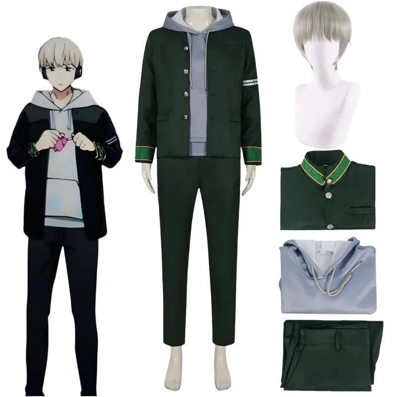 MN1 Anime Wind Breaker Ren Kaji Cosplay WINBRE Costume Wig Furin High School Uniform Halloween Party Suit8/yG