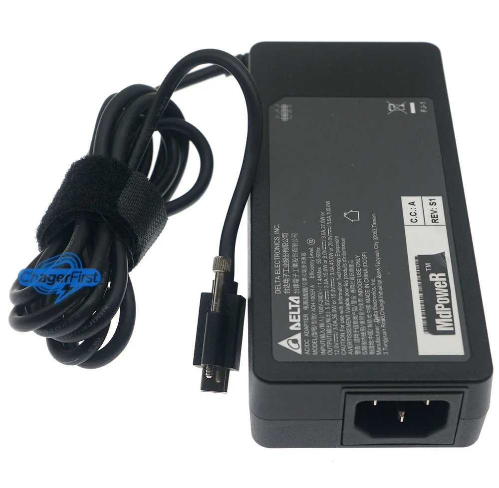 Genuine Delta ADH-100ER A 100W USB-C Locking connector Power Adapter for Toshiba TCx 620 4825-140 4825-E40 POS FRU 3AC02221000
