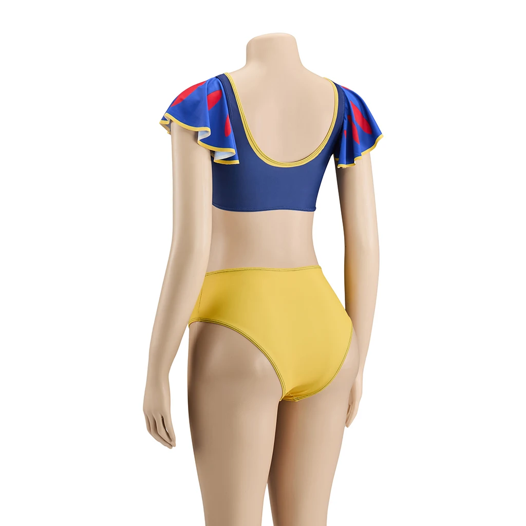 공주 코스프레 수영복 애니메이션 의상 여성 섹시 크롭 탑 반바지 비키니 세트 할로윈 풀 파티 수영복 Comic Con