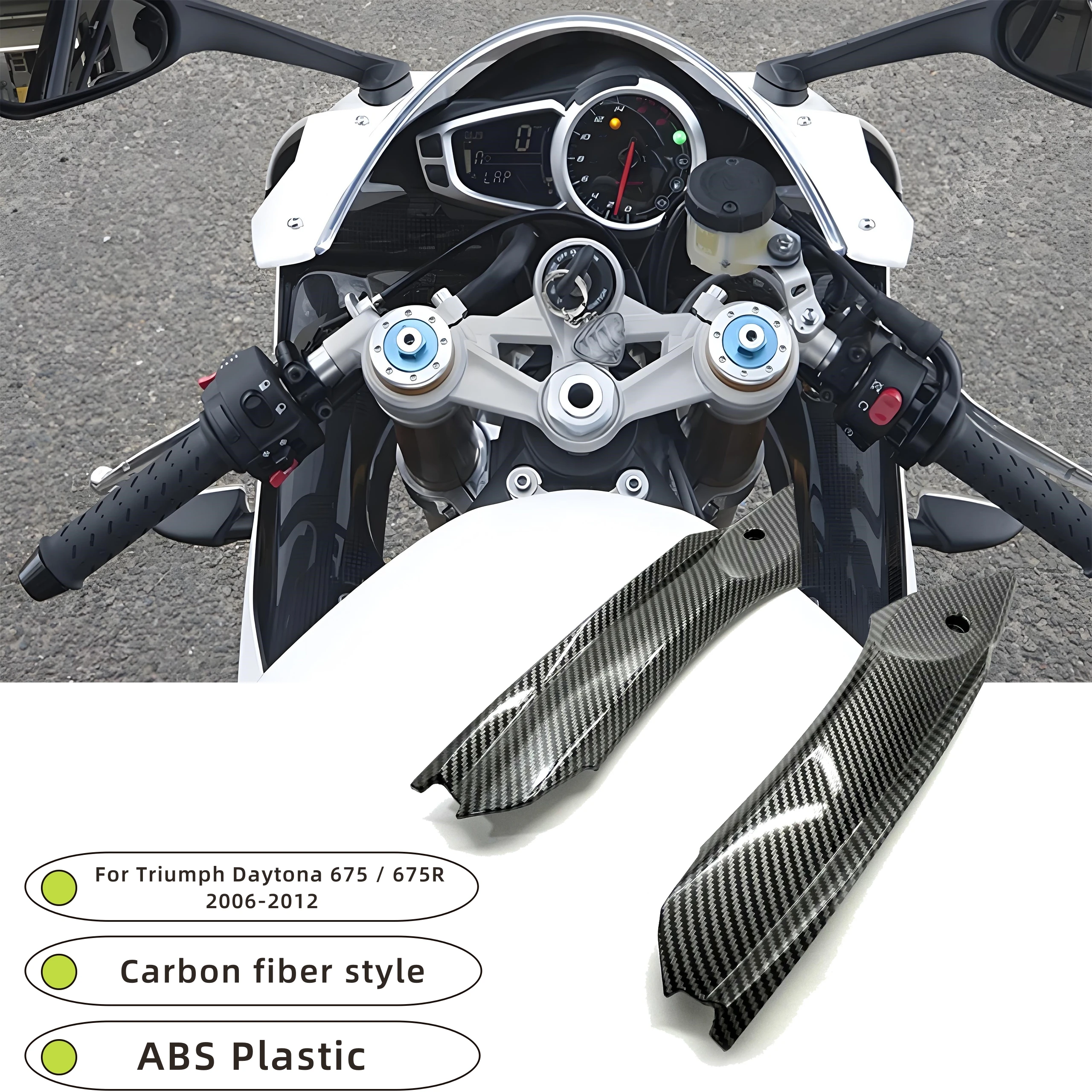 

For Triumph Daytona 675 / 675R 2006-2012 Instrument Dashboard Left & Right Side Surround Fairing Panels Accessories