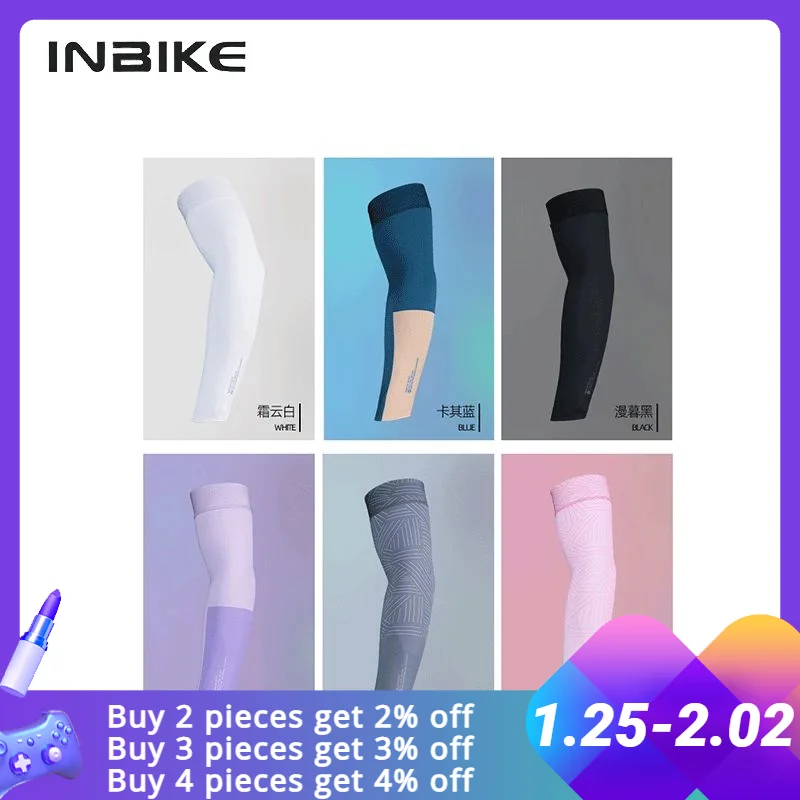 Inbike Cycling Sleeves Man Uv Protection Arm Sleeve Sunscreen Breathability Sports Protection High Elasticity Bicycle Sleeves