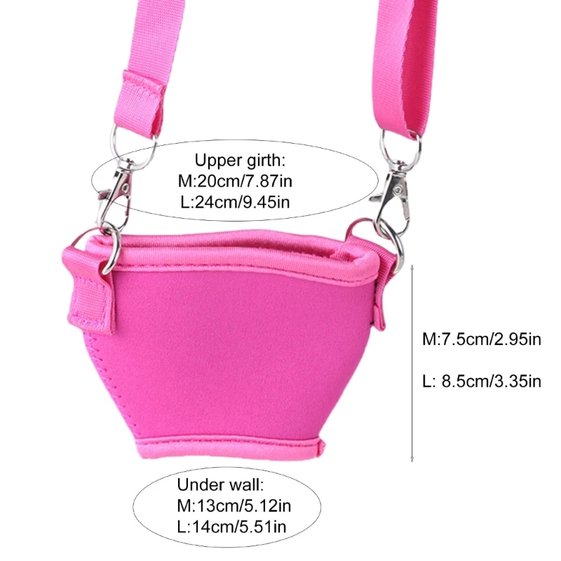 Portabicchieri da vino da 5 pezzi, custodia in neoprene, cordini regolabili per bicchieri da vino, portabevande con tracolla, da
