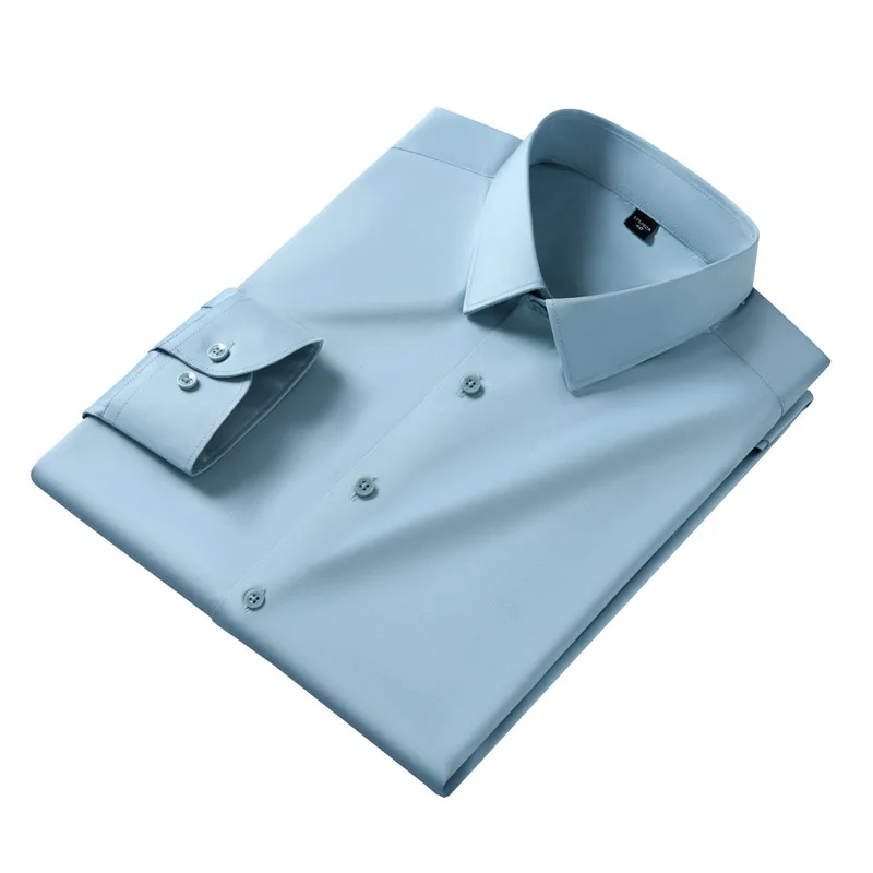 

6XL Anti-Wrinkle Men's Shirt Casual Long Sleeve Slim Fit Camisa Social Shirt Men Long Sleeve Business White Shirt