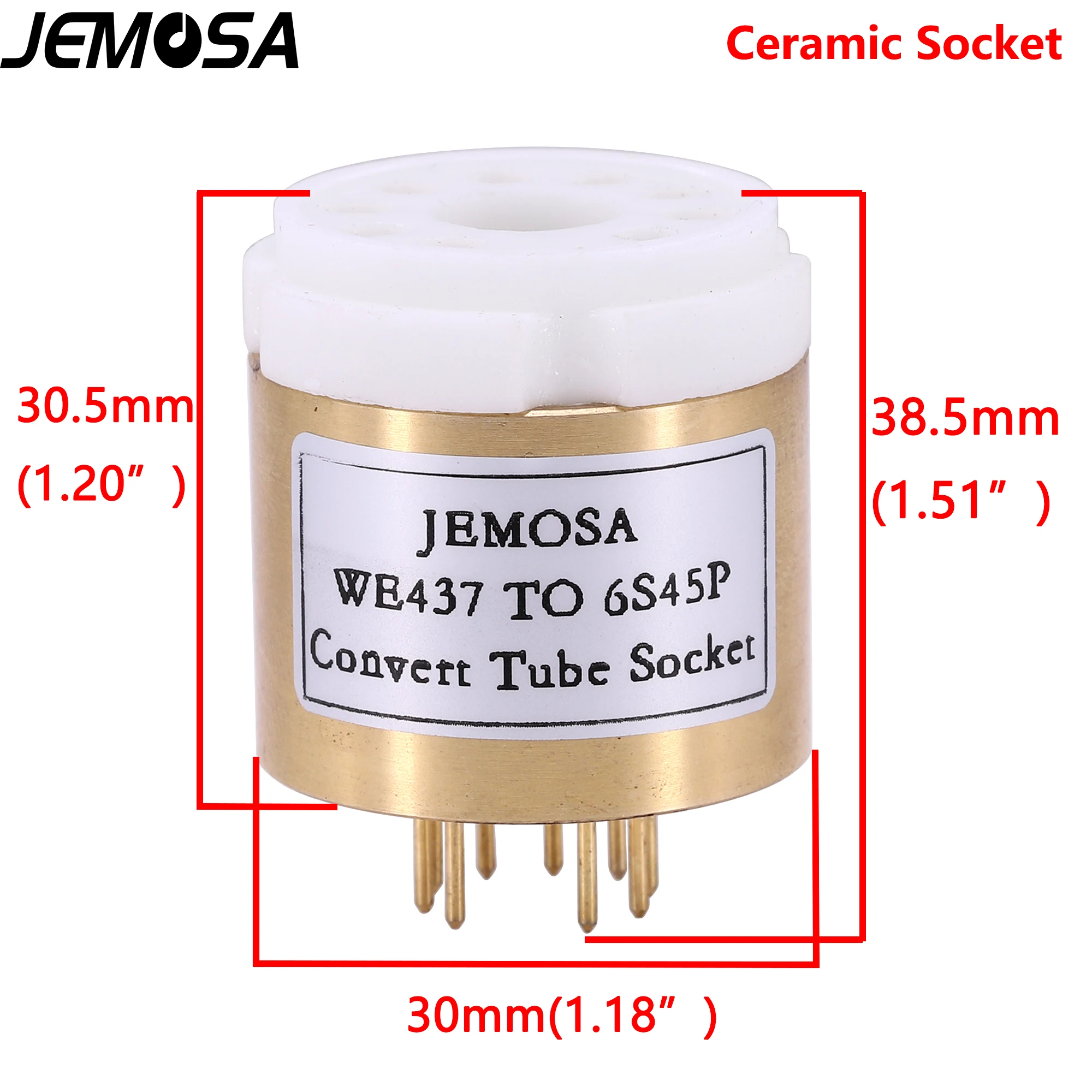 1PC WE437 TO 6S45P 6C45 Tube (bottom) DIY Audio Amplifier Vacuum Tube Convert Socket Adapter Free Shipping