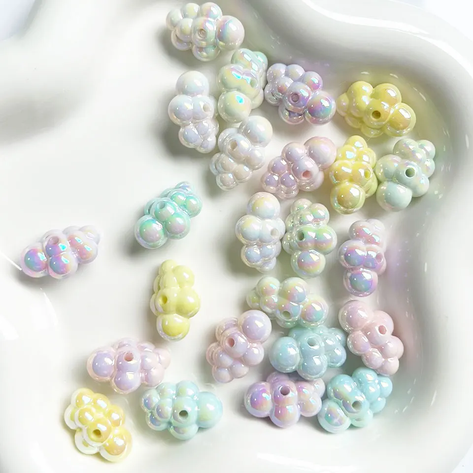 Small Size Kawaii Cute Cloud Shape Beads Bracelet Art DIY Crafts Decorations Manicure Ornaments Lisa Phone Chain Jewelry Making