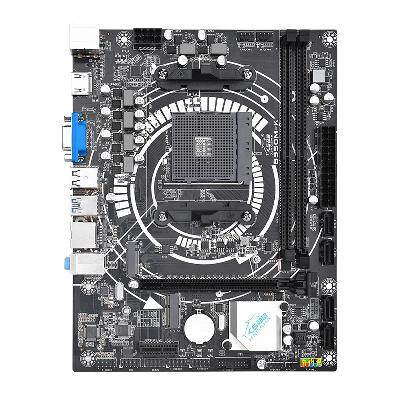 JINGSHA B350M-K Gaming Motherboard AMD AM4 B350 Supports Ryzen CPU DDR4 Memory 64GB Nvme M.2 USB3.0 SATA3.0 Desktop dual channel