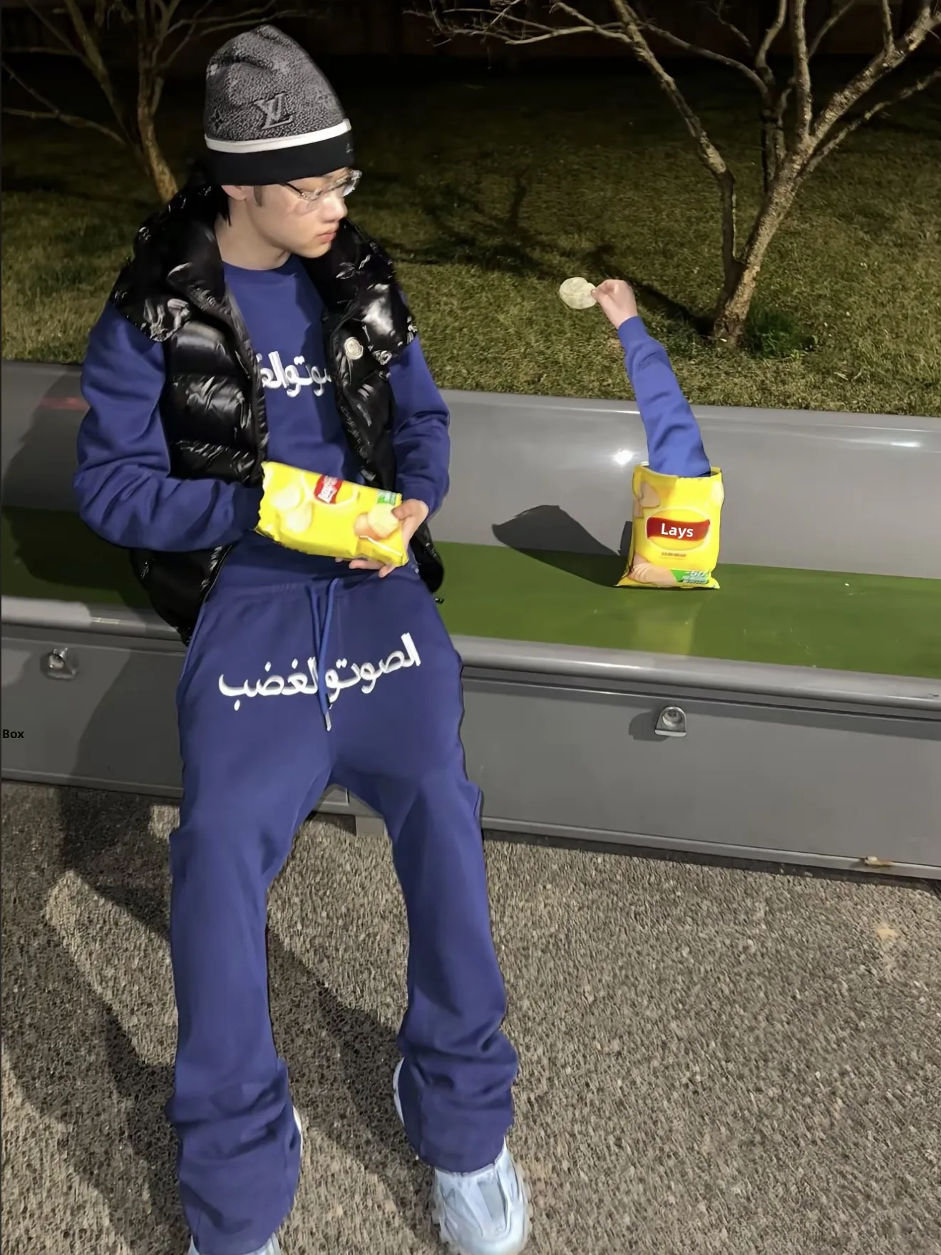 

Arabian Street Sle Embroidered Flared Sweatpants Men's Casual Slimming Spor Versatile Loose Fit Straight Leg Pants