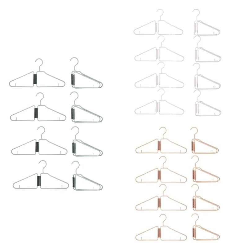 

8Pcs Foldable Hangers, Plastic Foldable Hangers, Portable Folding Clothes Hanger, Foldable Travel Hangers