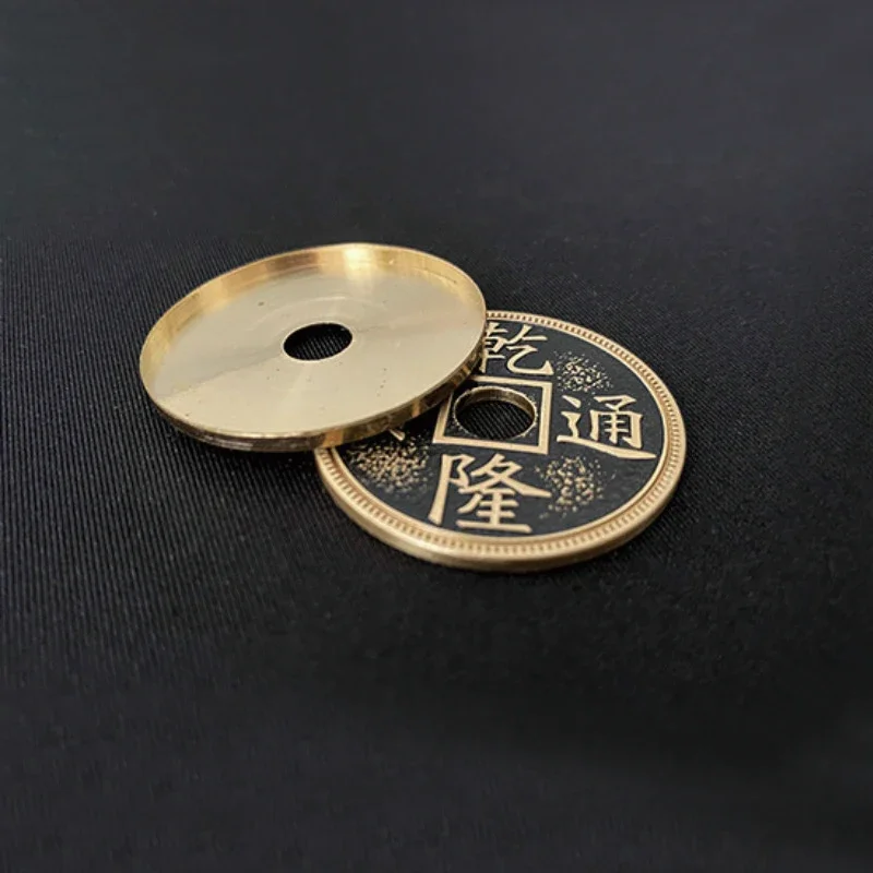 Expanded Shell Chinese Palace Coin Morgan Size Coin Shell Close Up Magic Tricks Magia Magie Magician Props Accessoires Illusions