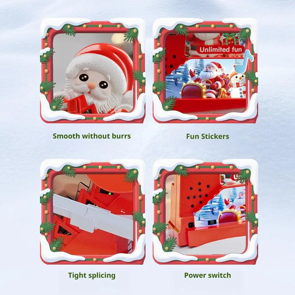 Automatyczny Święty Mikołaj Wspinający się po Schodach Zabawka Świąteczna Światło LED Muzyka Zjeżdżalnia Wielotrybowy Tryb Pracy Zasilana Bateriami Prezent dla Dzieci