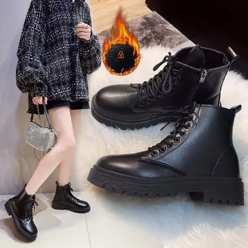 Women Boot 2024 Autumn Winter New Fashion Classic Short Boot Handsome Ankle Boot Work Clothes Shoe Botas Mujer