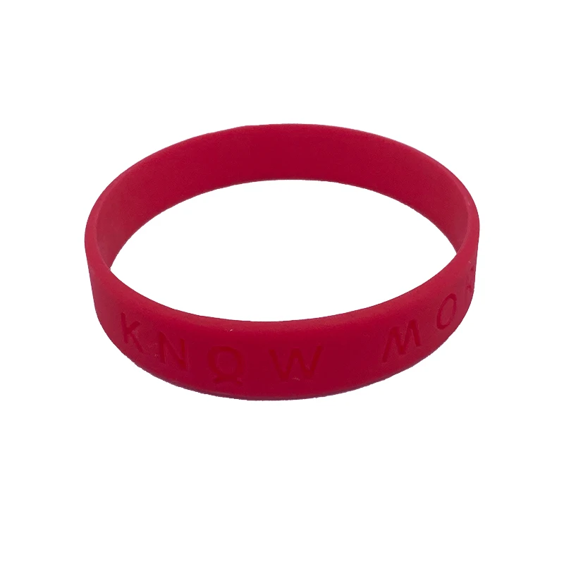 Producer Red Round PVC silicone bracelets Wholesale Manufacturer bulk cheap High Quality Handsome Club Sports silicone bracelets