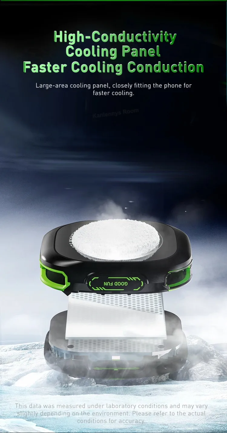 NEW JS85 Phone Silent Cooler Semiconductor Magnetic/ Back-clip Ice Freeze Cooling Radiator with 3000mAh Battery 3 Gears Display