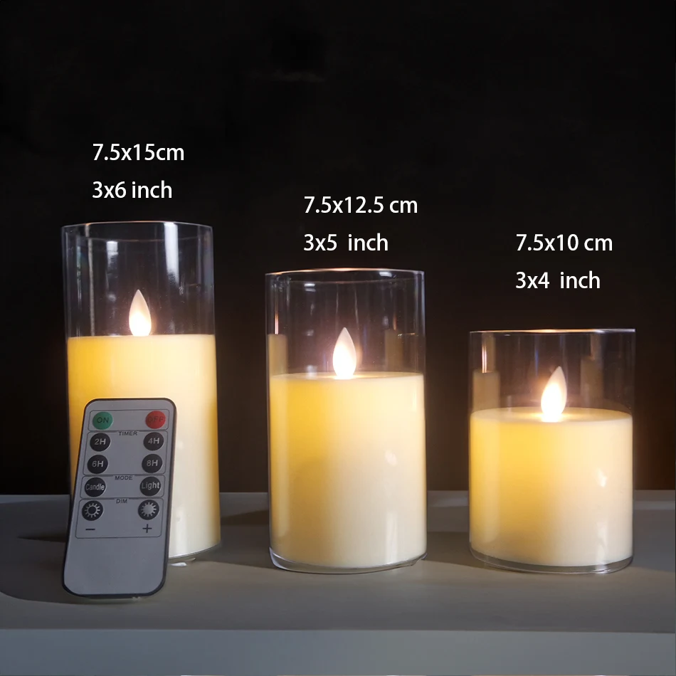 Rechargeable Flameless Pillar Candles 3
