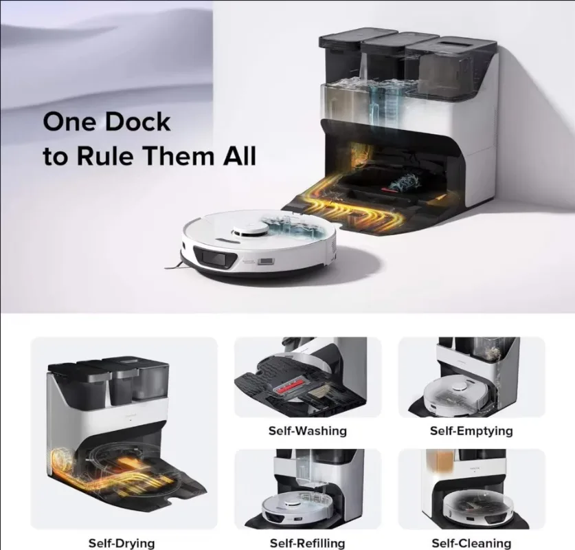 

S7 Пылесос 5500Pa Всасывание USB LDS Управление через приложение HomeWet/Очиститель сухой Уборка Звуковая швабра Подметание препятствий Швабра