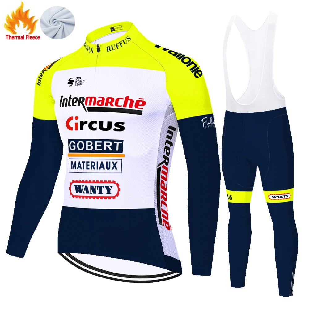 2024 wanty ropa ciclismo hombre invierno Thermal Fleece long sleeve cycliste jersey mtb 20D cycling radfahren ausrüstung سيكل