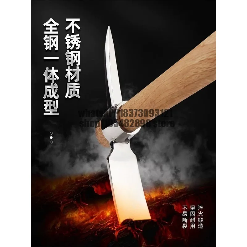 Pure steel agricultural tools, digging roots, sheep pick, hoe, small pick, portable ice pick, pick