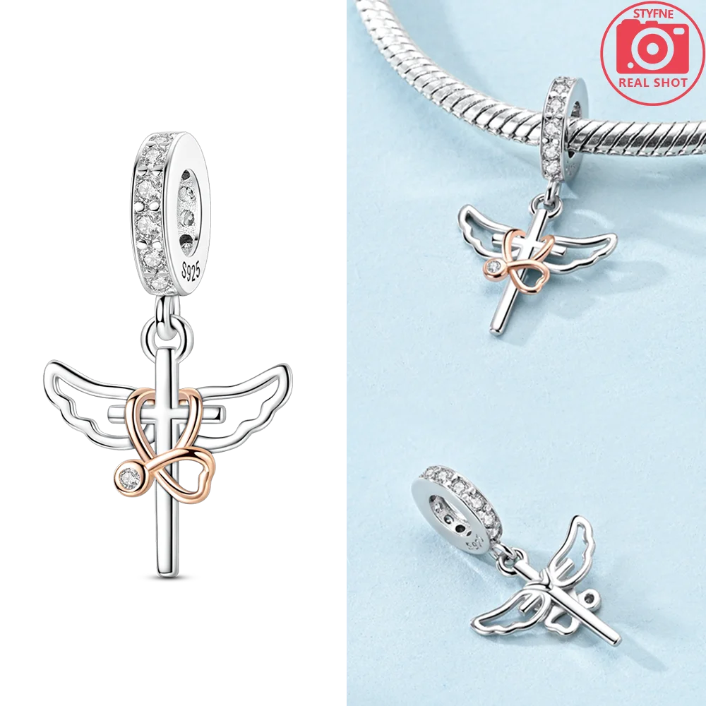 

Bible Book Pendant Colorful Tree of Life Cross Pendant Original 925 Silver Charms Bead Fit Bracelet Women Gift Jewelry Necklace